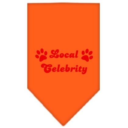 Local Celebrity Screen Print Bandana Orange Large