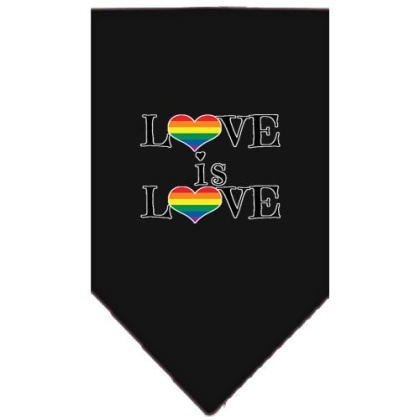 Love is Love Screen Print Bandana Black Large