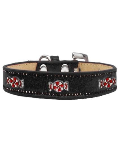 Peppermint Widget Dog Collar Black Ice Cream Size 10