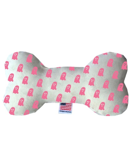 Pink Ghost on White 6 inch Bone Dog Toy