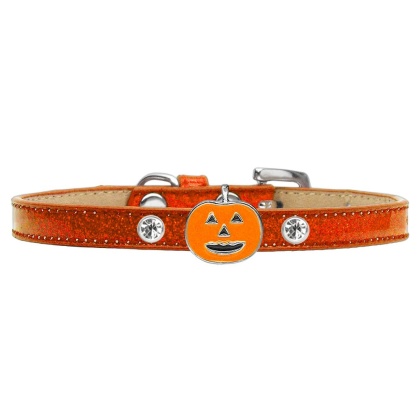 Pumpkin Charm Dog Collar Orange Ice Cream Size 10