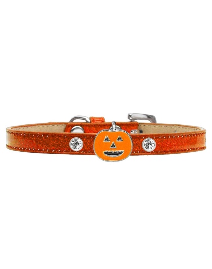 Pumpkin Charm Dog Collar Orange Ice Cream Size 10