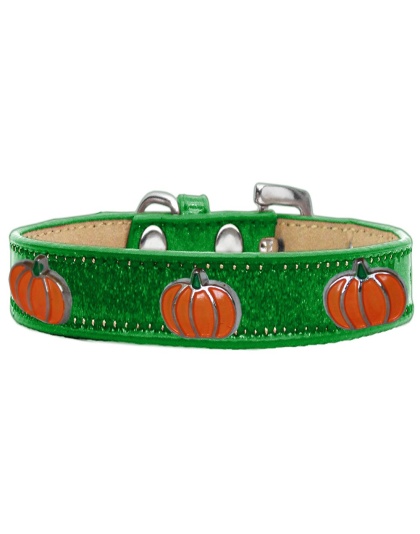 Pumpkin Widget Dog Collar Emerald Green Ice Cream Size 10