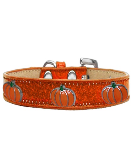 Pumpkin Widget Dog Collar Orange Ice Cream Size 10