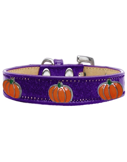 Pumpkin Widget Dog Collar Purple Ice Cream Size 10