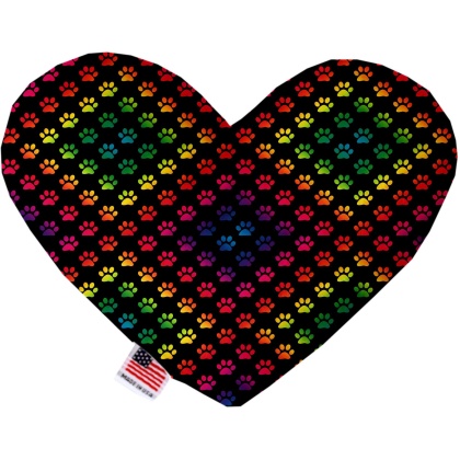 Rainbow Paws 6 inch Canvas Heart Dog Toy