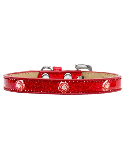 Red Rose Widget Dog Collar Red Ice Cream Size 10