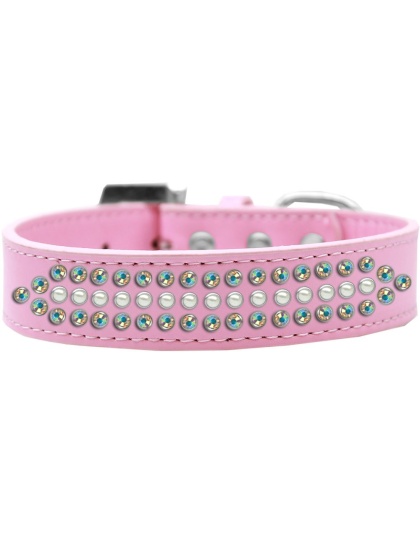 Ritz Pearl and AB Crystal Dog Collar Light Pink Size 12