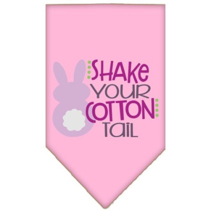 Shake Your Cotton Tail Screen Print Pet Bandana Light Pink Large